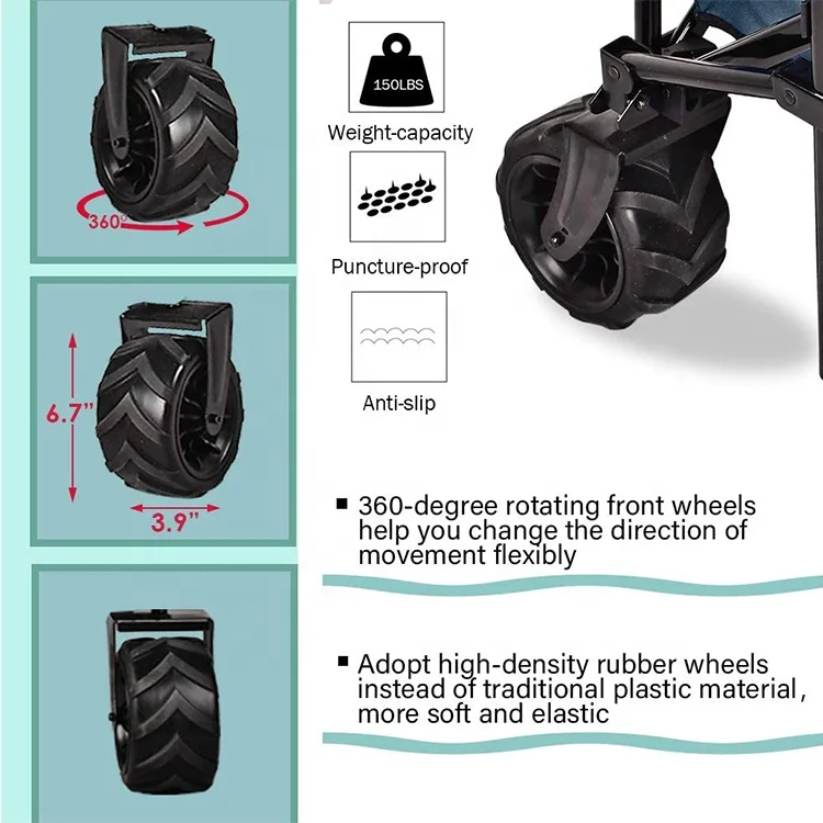 Hot Sale Garden Camping Foldable Trolley Utility Wagon Portable Trolley Cart for Camping Beach outdoor garden folding wagon