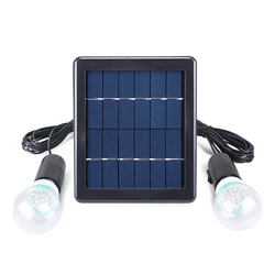 Camping and Emergency lighting 5M wire 2pcs 2.4w Bulb 4000mAh Solar Power Led Solar Light
