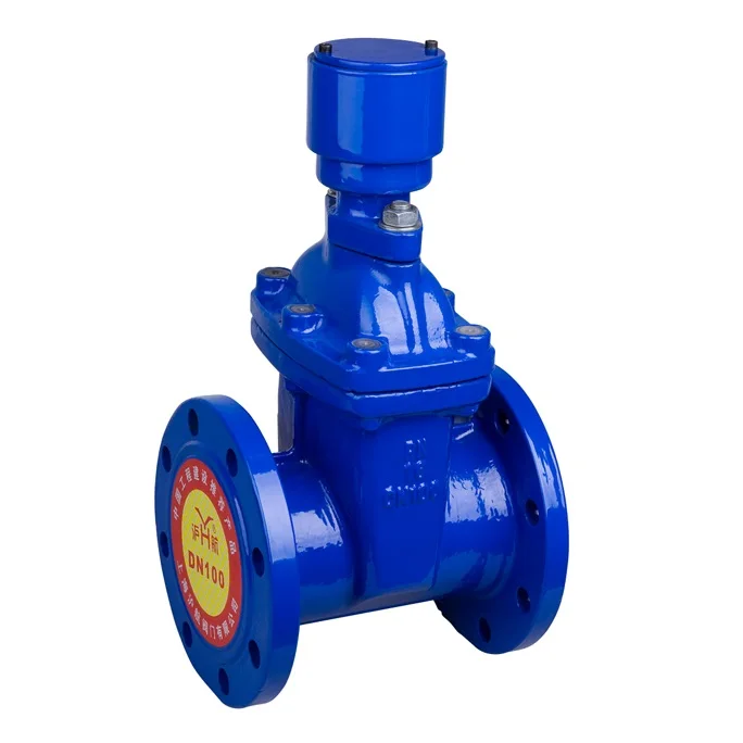 10 inch extension spindle long stem gate valve DI resilient seated flexible wedge rising stem price