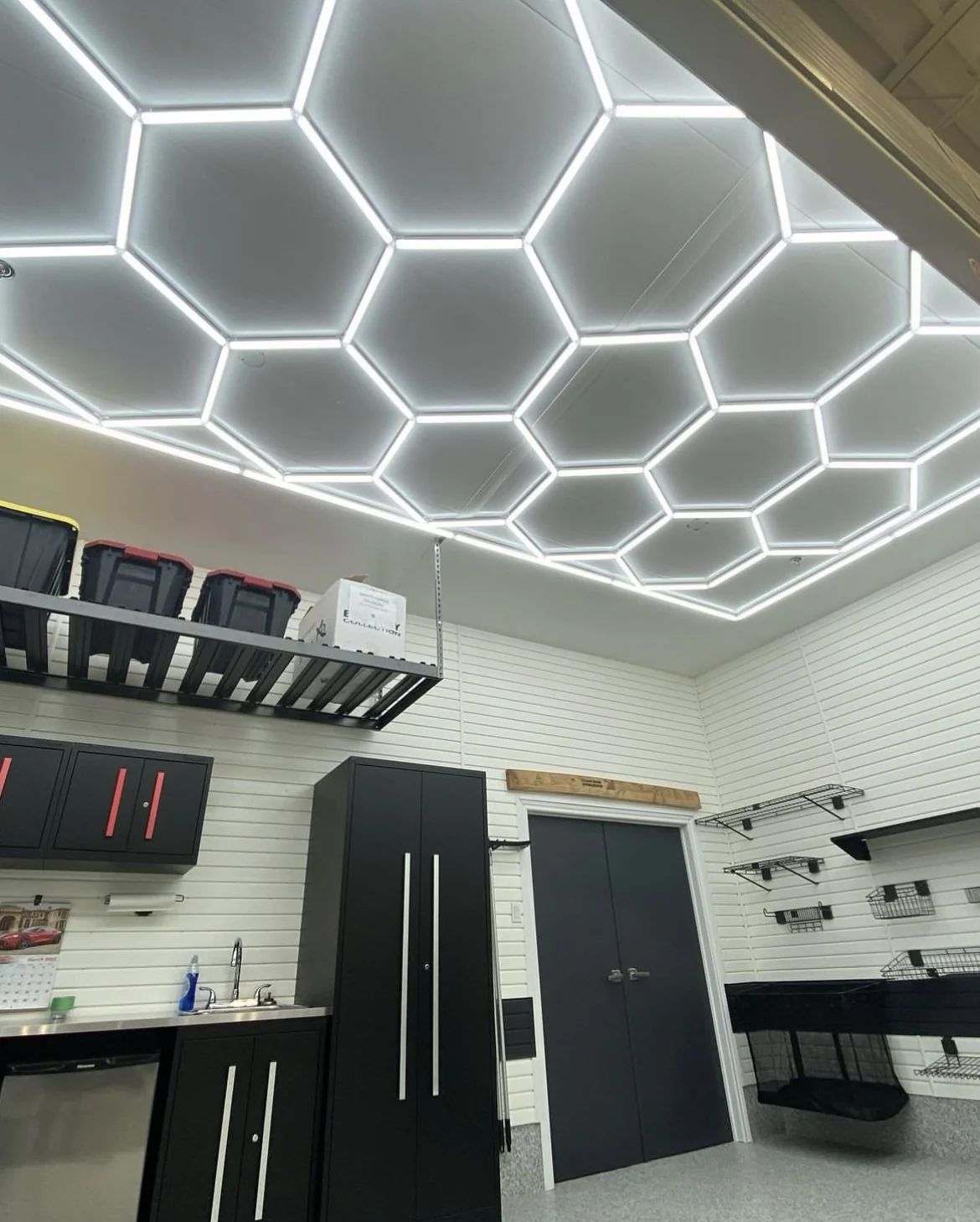 Top Quality Easy Installation 6500k DIY Garage Car Workshop LED Detailing Hexagon Ceiling Light
