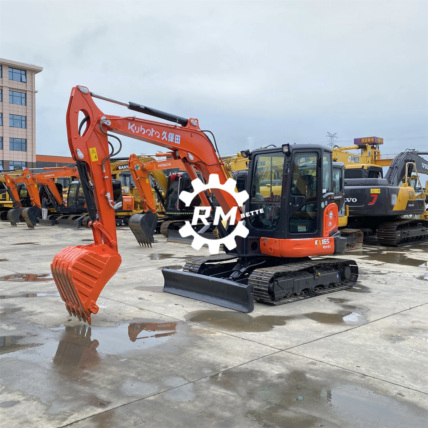 Японский бренд Kubota KX165 низкая цена экскаватор высокого качества Подержанные экскаваторы KX165-5 KX 165-5 в наличии на складе продаже