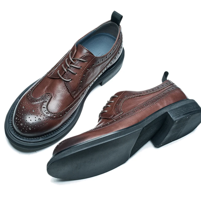 Custom logo Genuine Leather Dress Shoes For Men dress shoes men genuine leather shoes