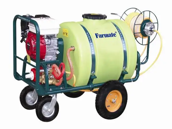 High Pressure Agricultural Power Sprayer With Wheel & Hose Reel&120L Trolley Type Power Sprayer
