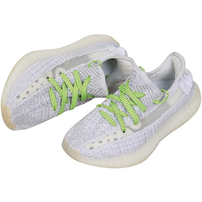 Yrunfeety Custom Shoelaces Flat 3M Reflective Shoe Laces Fancy Shoelaces Glow in the dark Shoe laces for Sneakers