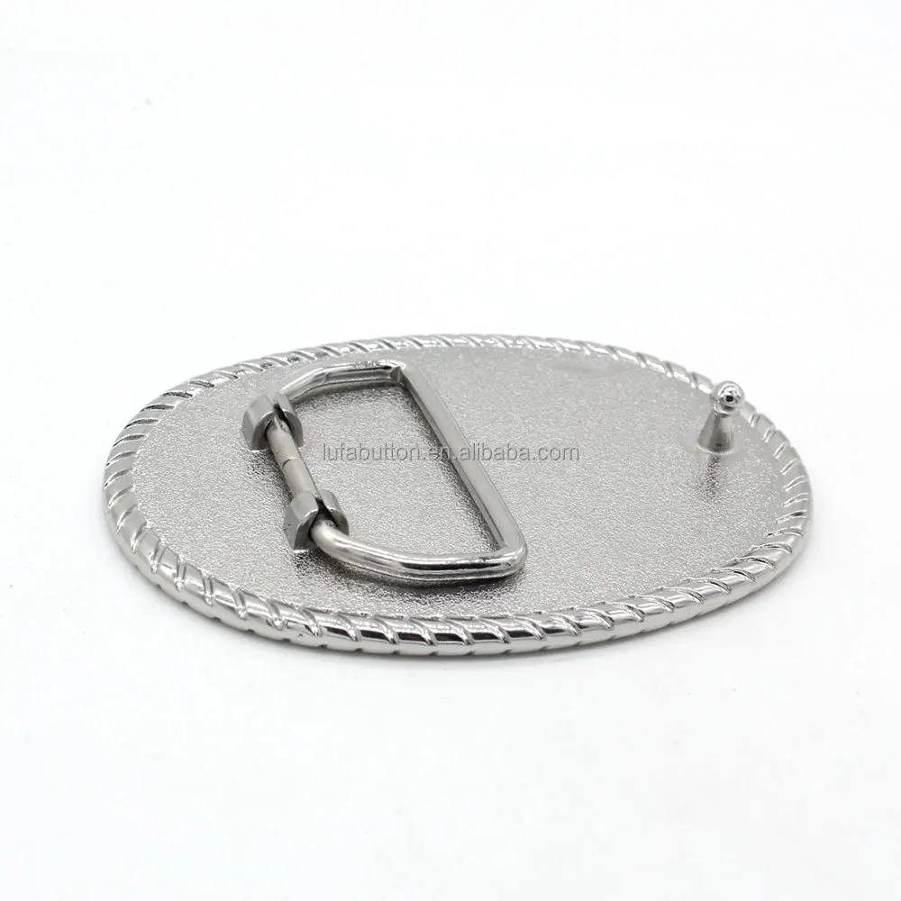 Manufacturer DIY Belt Buckle Blank Plain Western Custom Buckles with Rope Edge