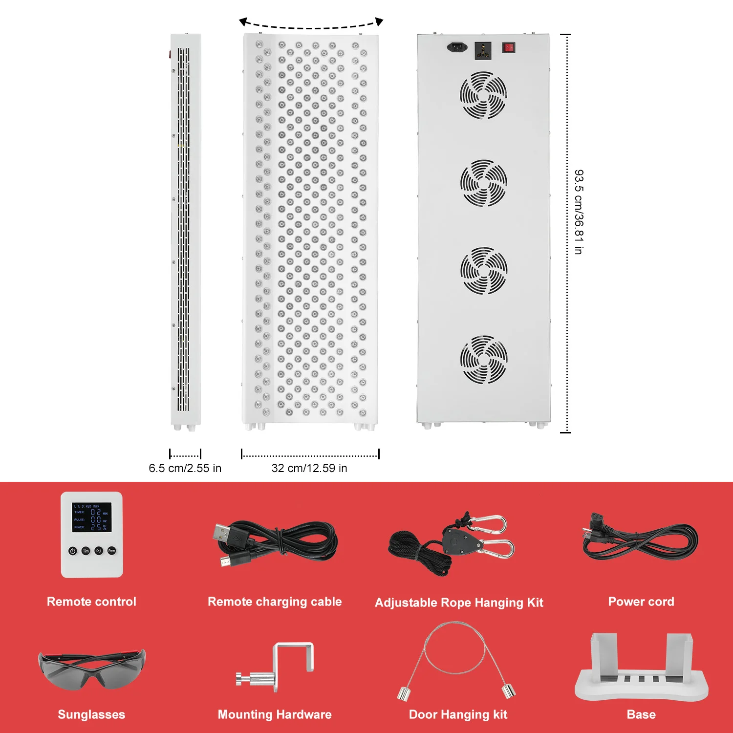 Full Body Pain Relief Skin Care Beauty 630nm 660nm 810nm 830nm 850nm Near Infrared Led Red Light Therapy Panel PDT Machine