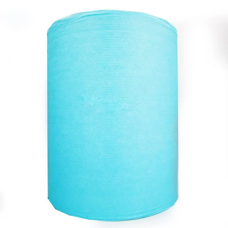 High Quality Light duty airlaid Lint Free Cleanroom Blue Industrial Wipe Paper Towel Roll For Industrial Use