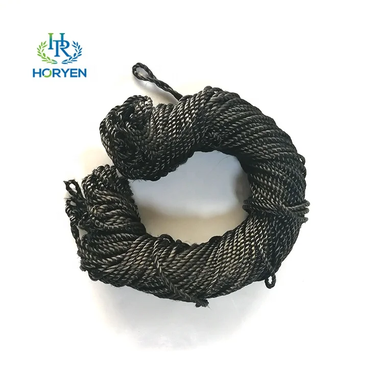 High modulus fireproof 3mm 5mm diameter 100% carbon fiber twisted cord rope