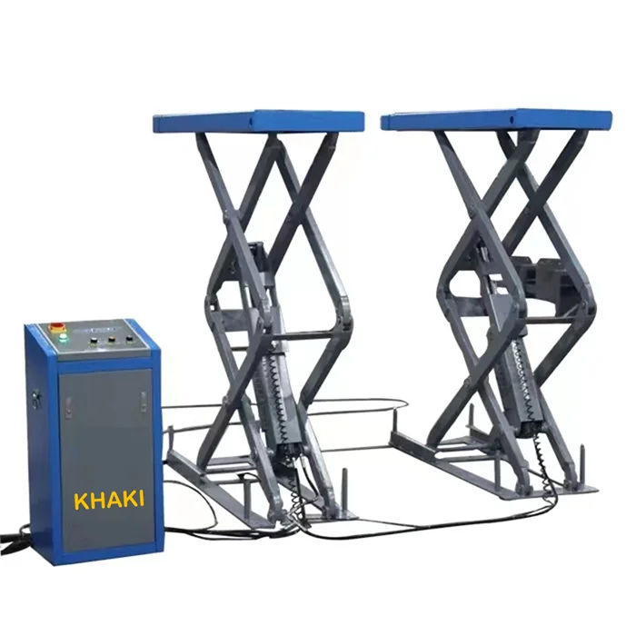2024 New Garage 4000KG 1800mm Scissor Car Lift Workshop In-Ground Scissor Lift Platform Hydraulic Factory Wholesale Price