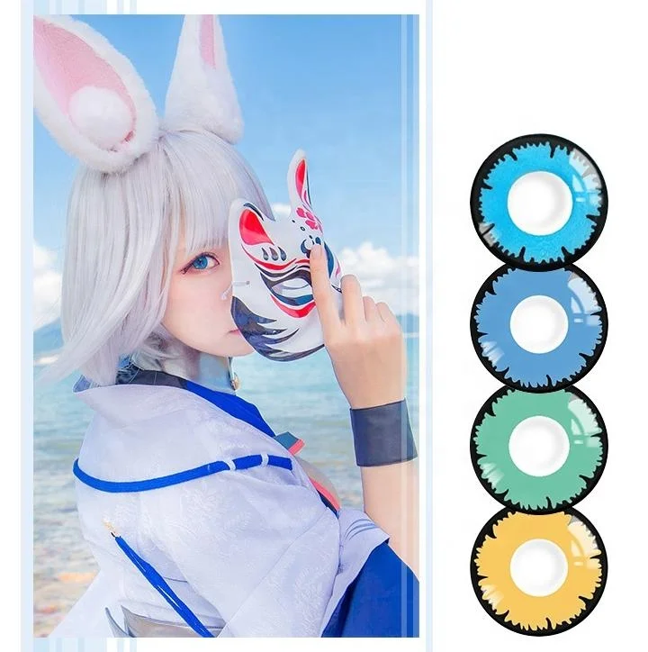 Realcon Crazy Color Eyes Contact Lens Softlens Crazy Lens Halloween Contact Lenses Fancylook