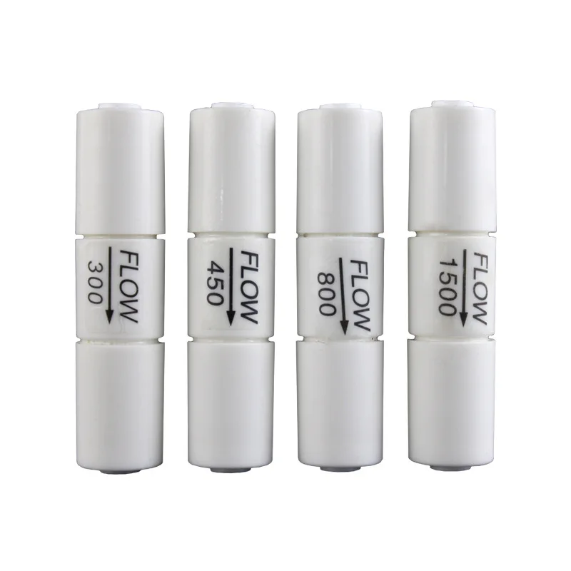 
 Детали для фильтров для воды RO, 300 куб. См/450 куб. См/800 куб. См/1500 куб. См, ограничитель потока сточных вод, пластиковые быстроразъемные фитинги  