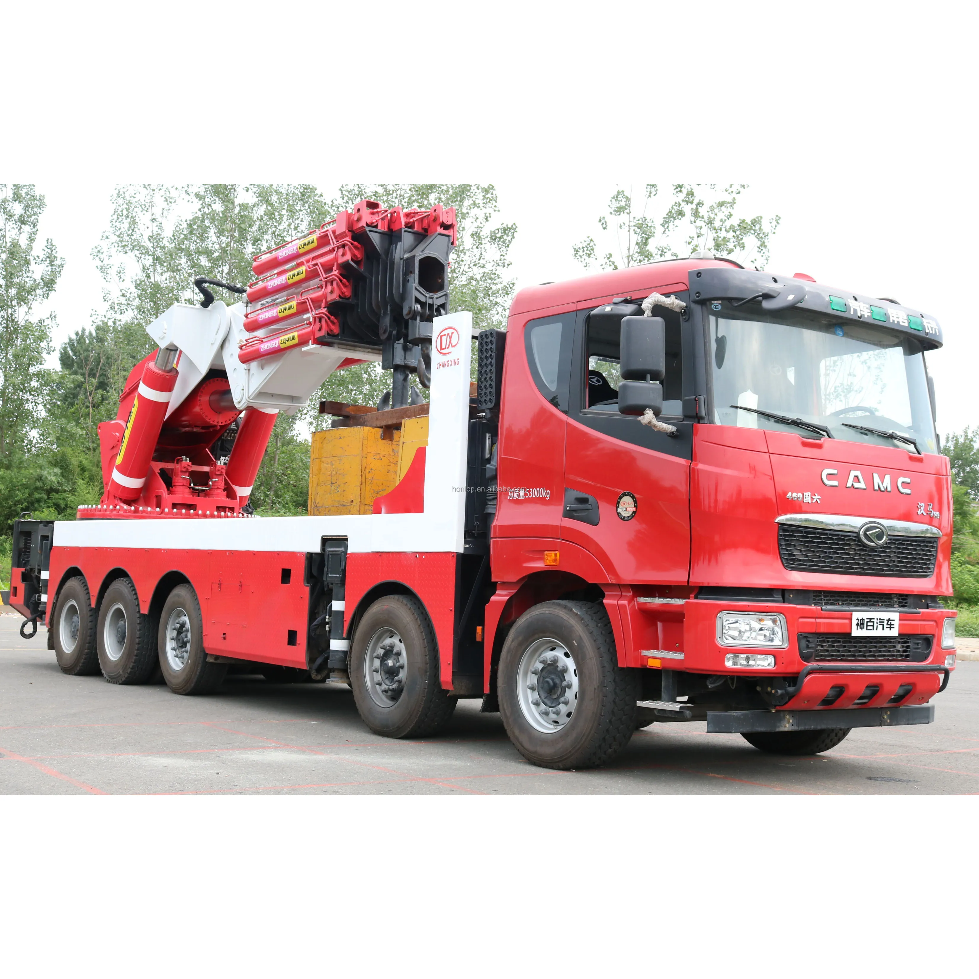 2021 CAMC 5 Axles Knuckle Telescopic Boom Cargo Truck Crane with 100 200 Ton Lift Hydraulic for Sale
