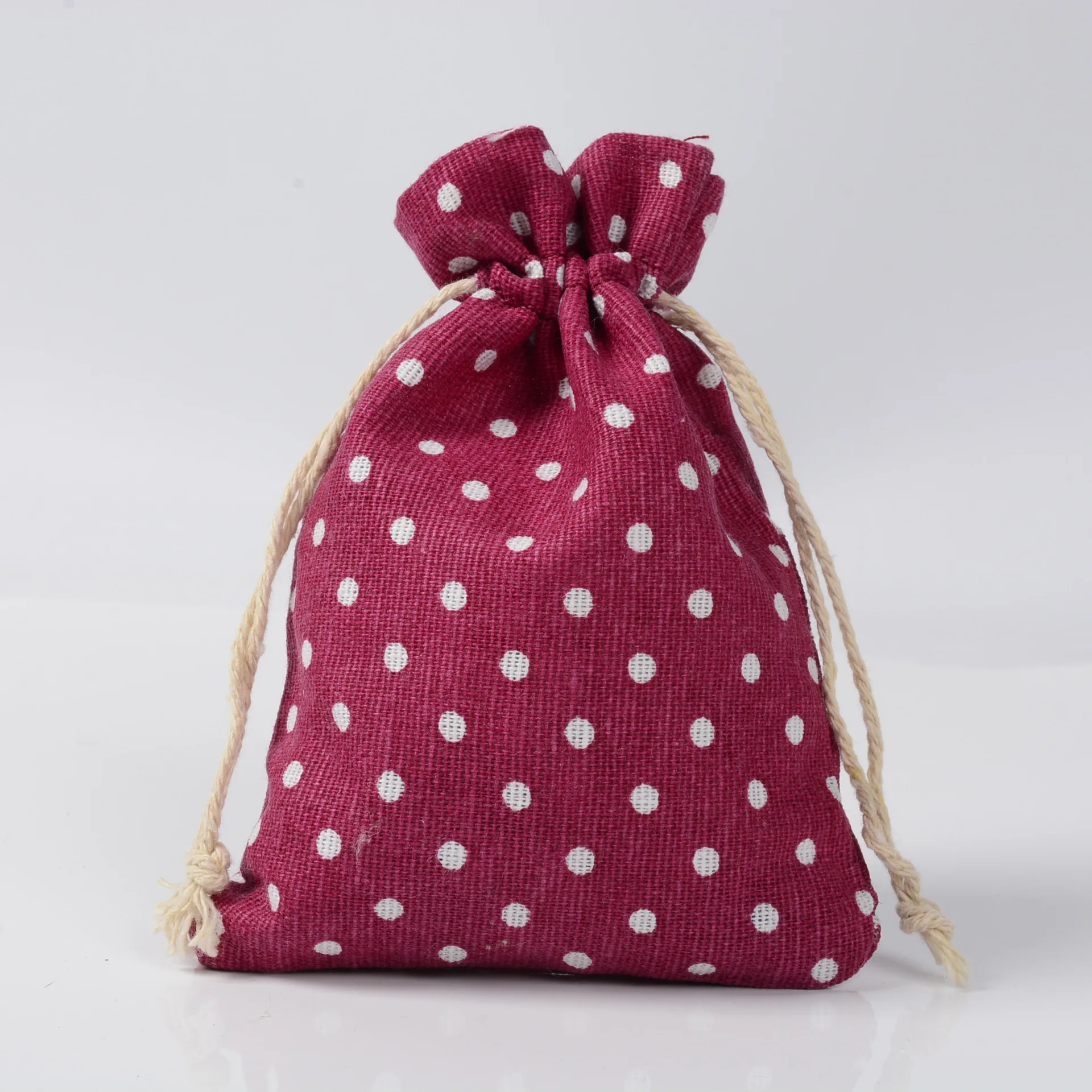 12 oz cotton linen beach cosmetic makeup drawstring shoe bag plain canvas candy pouch