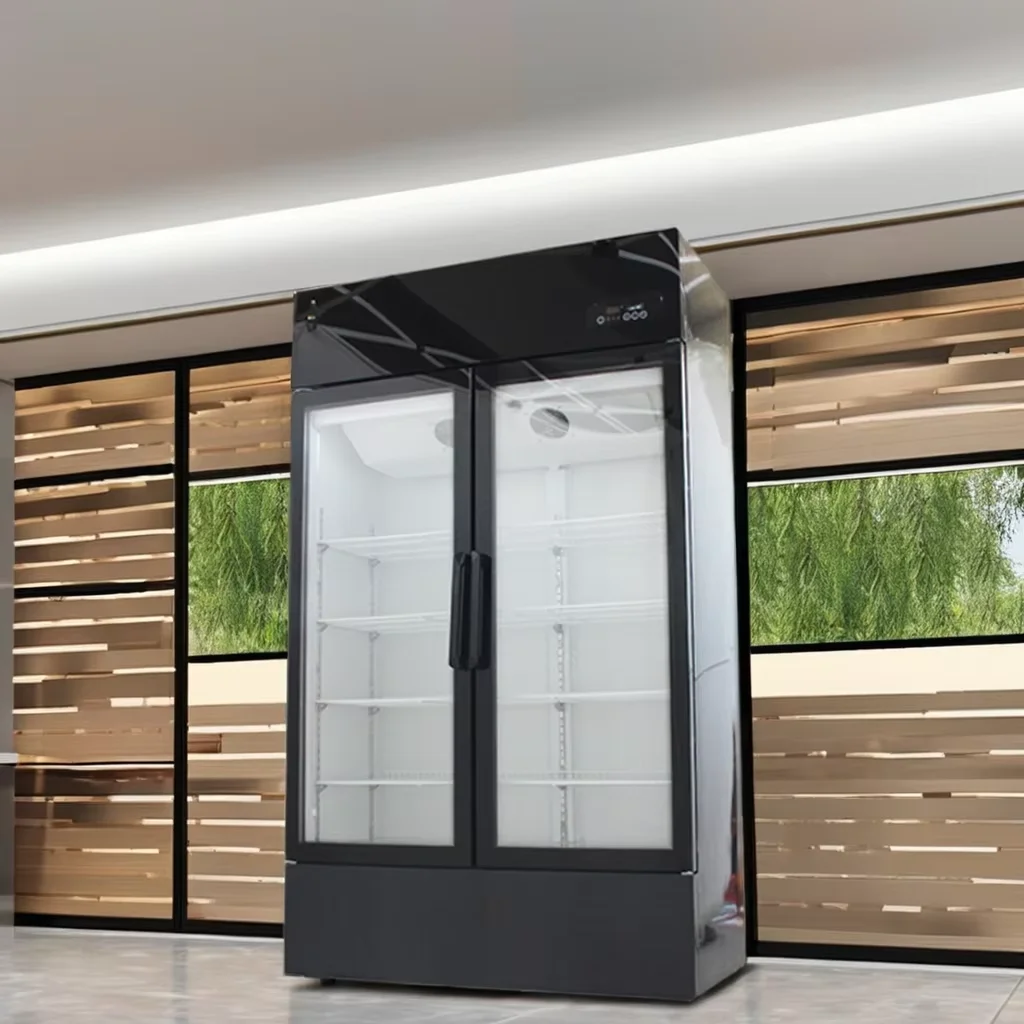 Commercial Used 3-Door Upright Beverage Refrigerator Clear Glass Door Electric Power Compressor Cool Climate Display Cooler Sale