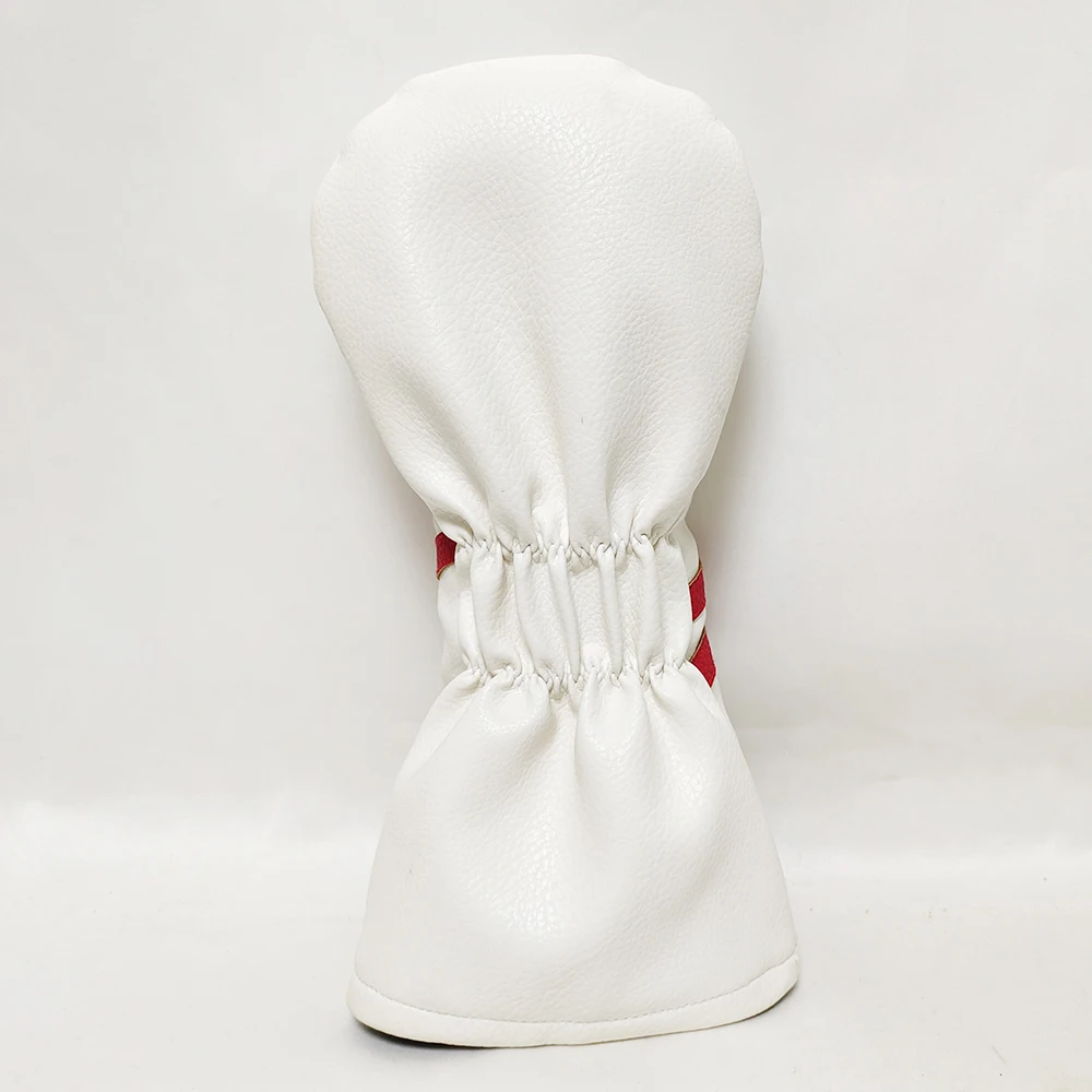 Black Vintage Leather Style 1 3 X H Golf Club Covers Driver Headcover for Hybrid Golf Clubs Fairway Woods