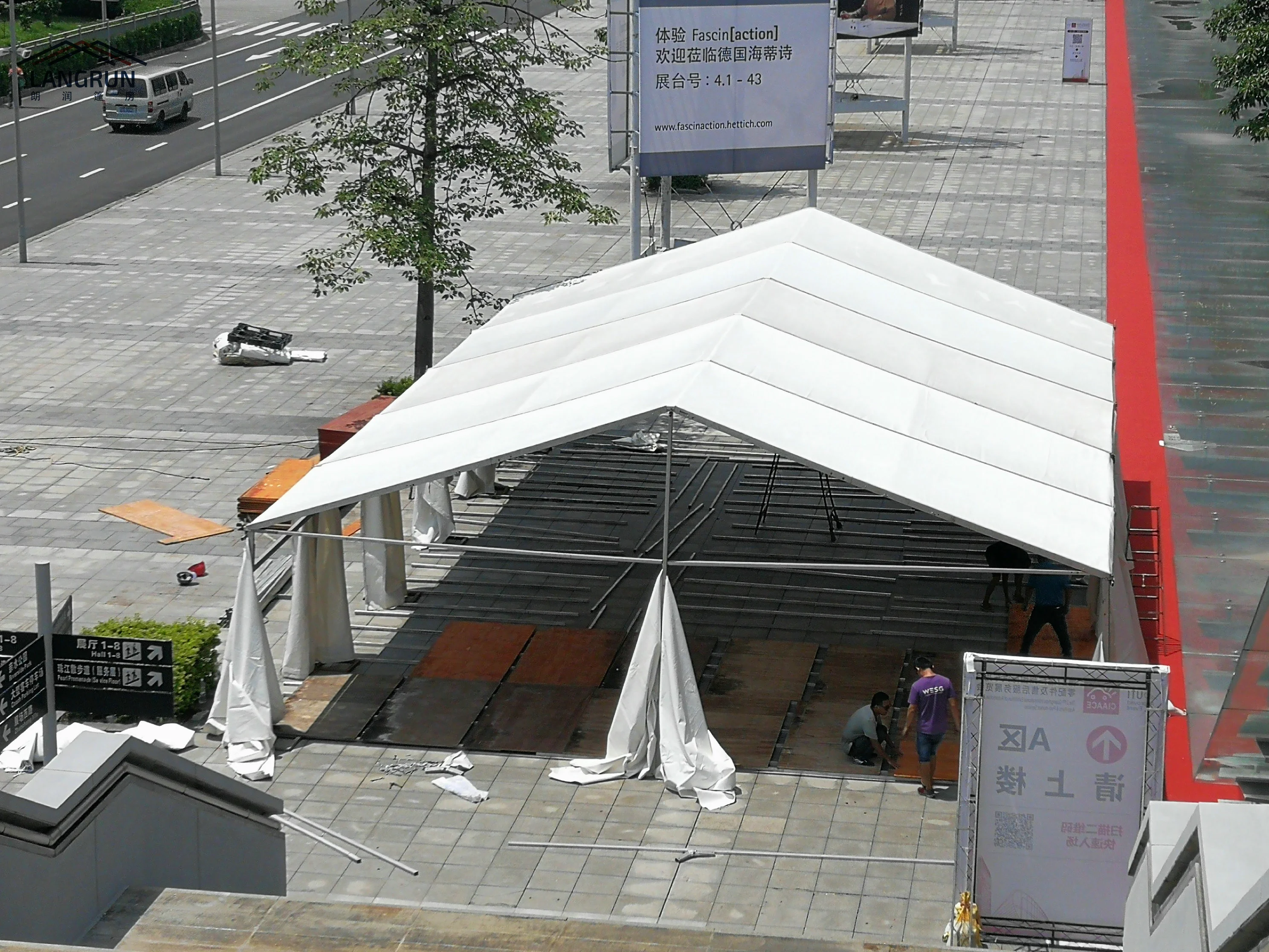 15m Span Big Tent Fire Retardant And Waterproof Outdoor Exhibition Tent Trade Show Party