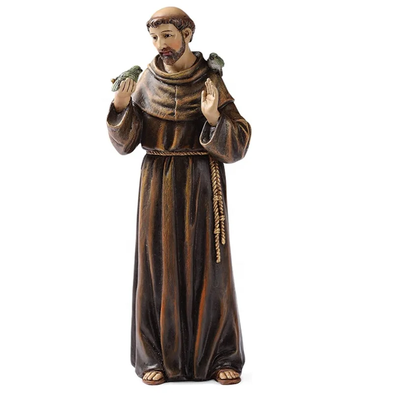 Garden Statue St. Francis of Assisi Religious Outdoor Figurine