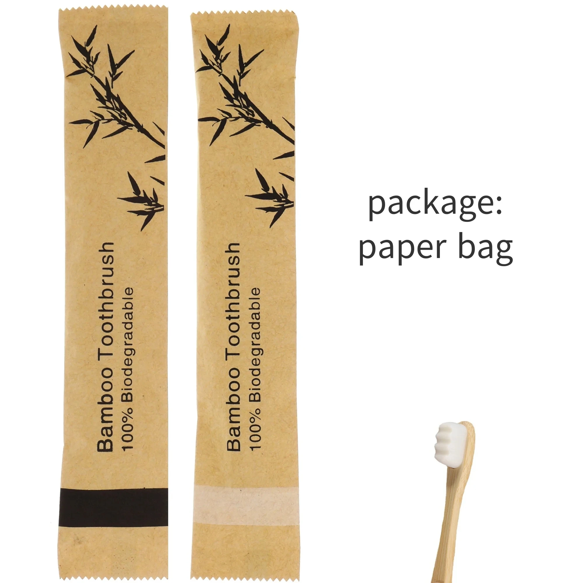 New Bamboo Toothbrush for Adult Biodegradable Toothbrush Extra Soft Bristles,10000 Soft Natural Bristle Toothbrush Oral Hygiene