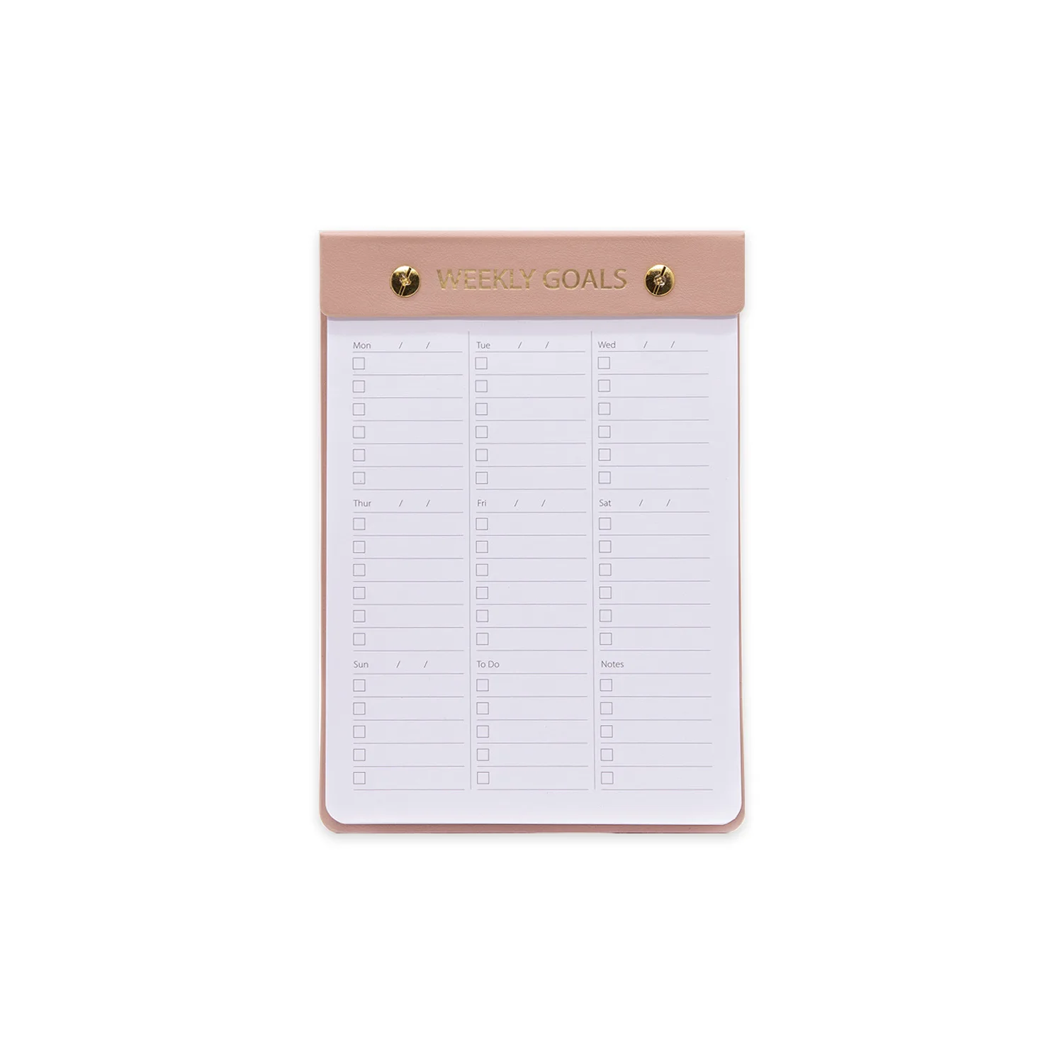 Custom A5 PU Leather Removable Memo TO DO LIST Easy Tear Notepad