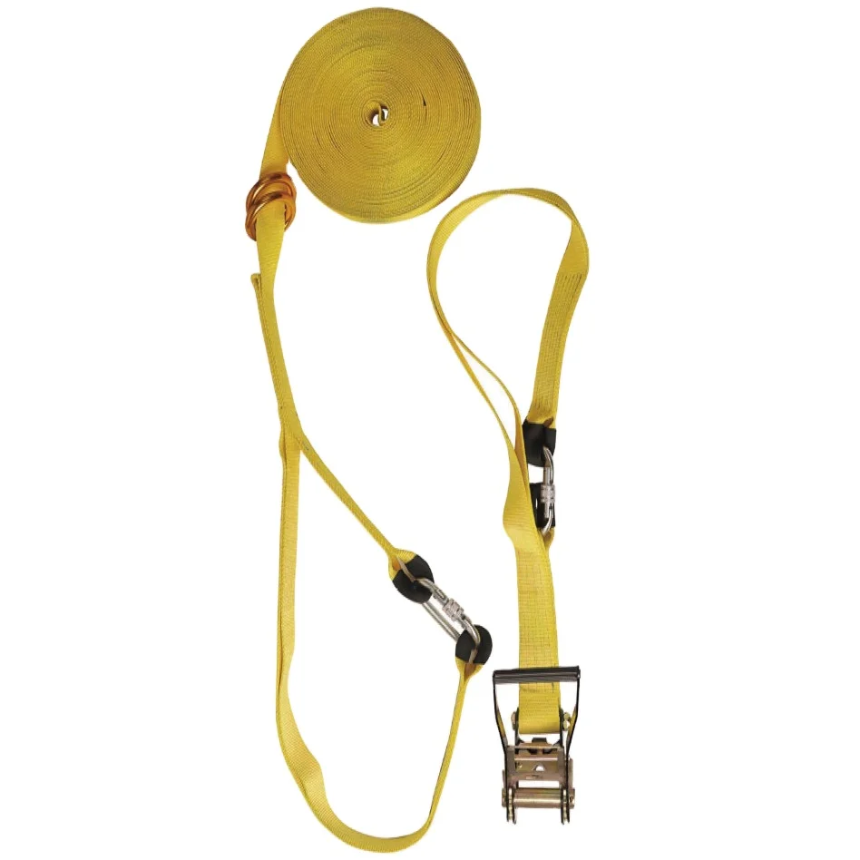 50mm Ratchet Tie Down Strap Polyester Customized Belt Aluminium Handle With Flat Hooks Ratchet Tie Downs