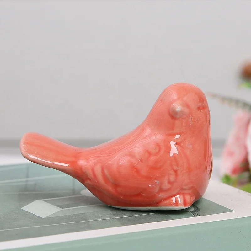 Factory Price Custom Eco-friendly Ceramic Bird Figurine Home Hotel Decor Ornaments Small Birds Porcelain Stoneware Statues