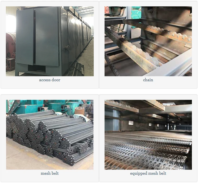 Multi-layer automatic stainless or carbon steel conveyor wire mesh coal briquette dryer oven machine dry coal charcoal coke 