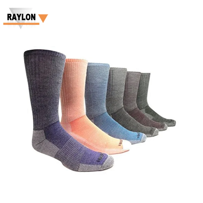 RL-A019 mens hiking socks 100% organic hemp heat socks thermal cold weather heavy duty safety labor socks