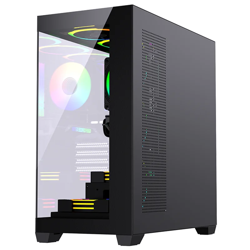 LOVINGCOOL 2025 New Style Desktop Mid Tower Cpu Case ATX MATX Gaming PC RGB Case Computer Glass Mini ITX Chassis