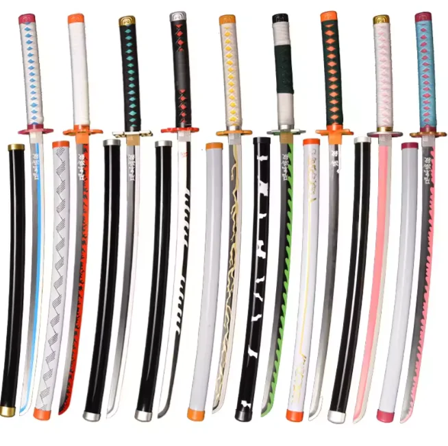 19 Styles 104cm Wooden Demon Slayer Kamado Tanjirou Tokitou Muichirou Kochou Shinobu Kamado Nezuko Anime Toy Katana Swords