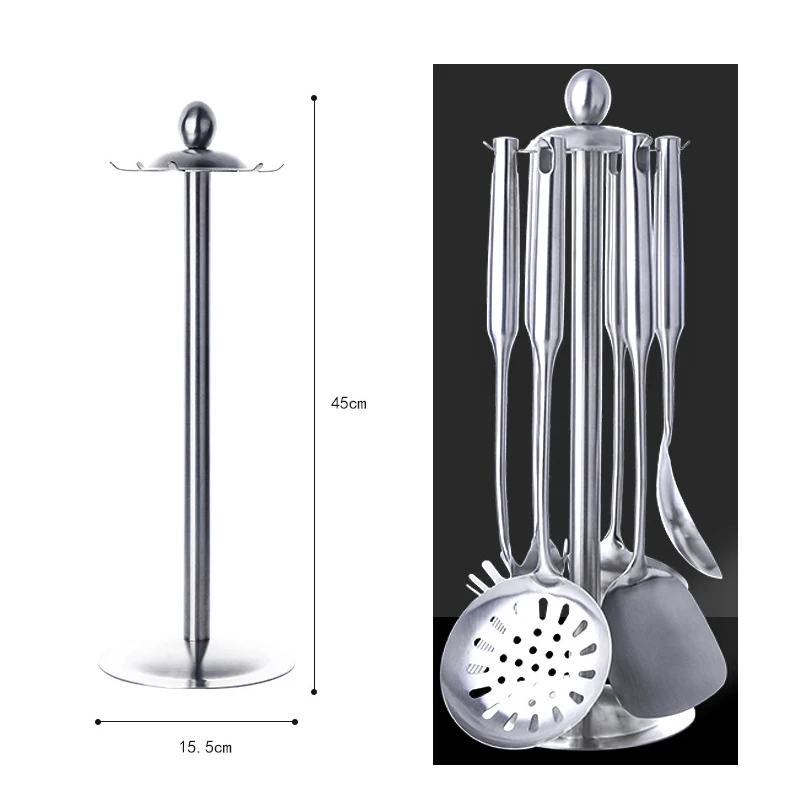 7pcs Customized food grade accessories tools kitchenware cooking cookware set stainless steel kitchen utensils