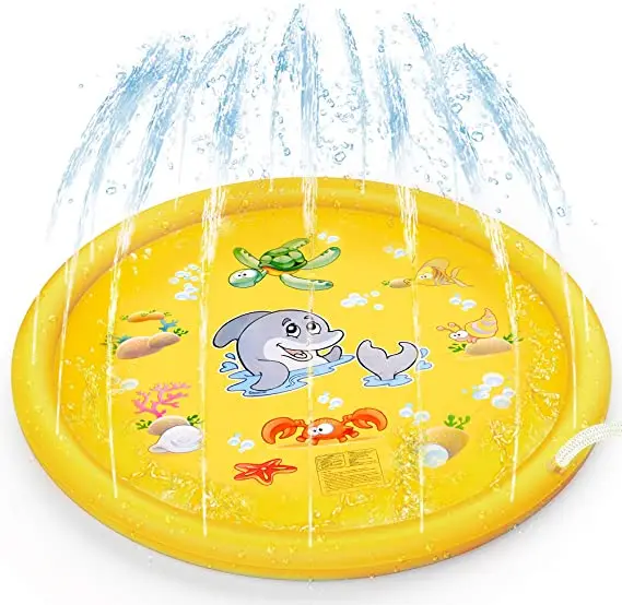68 Inches Summer Fun Garden Eco-friendly Sprinkler Pad Toys  Inflatable Splash Play Mat
