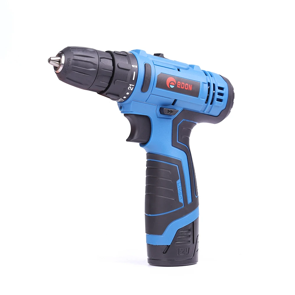 EDON LV3-1210 12v Power Cordless Wireless Drill Driver Kits Battery Brush Motor 220-240V 23KG(10 Set) Equipped 1-10MM 3 Hour DIY