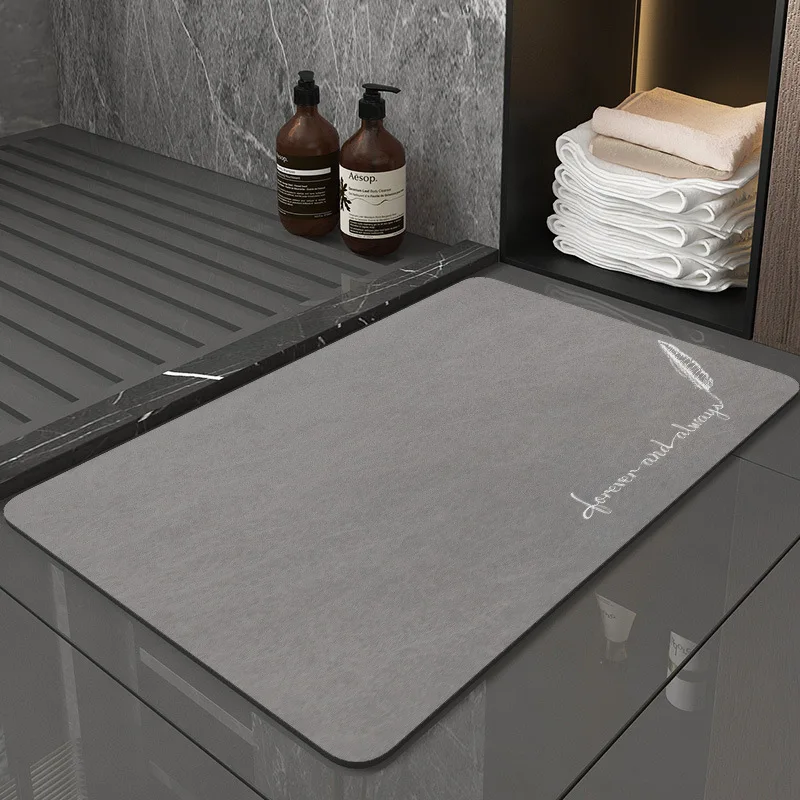 Diatom mud mat bathroom non-slip household toilet foot mat water absorption soilproof mat