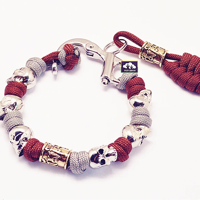 
Colorful 550 paracord bracelet with shackle 