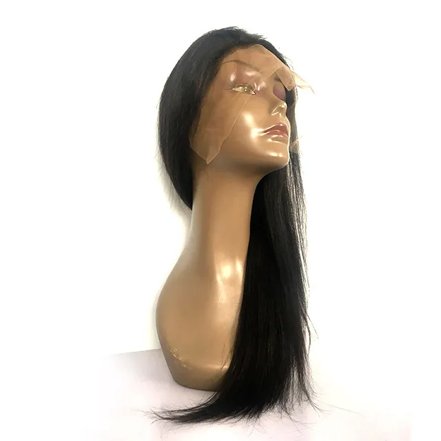 High density 150 180 virgin human hair lace front wig wholesale mink Brazilian human hair bundle with closure frontal vendors
