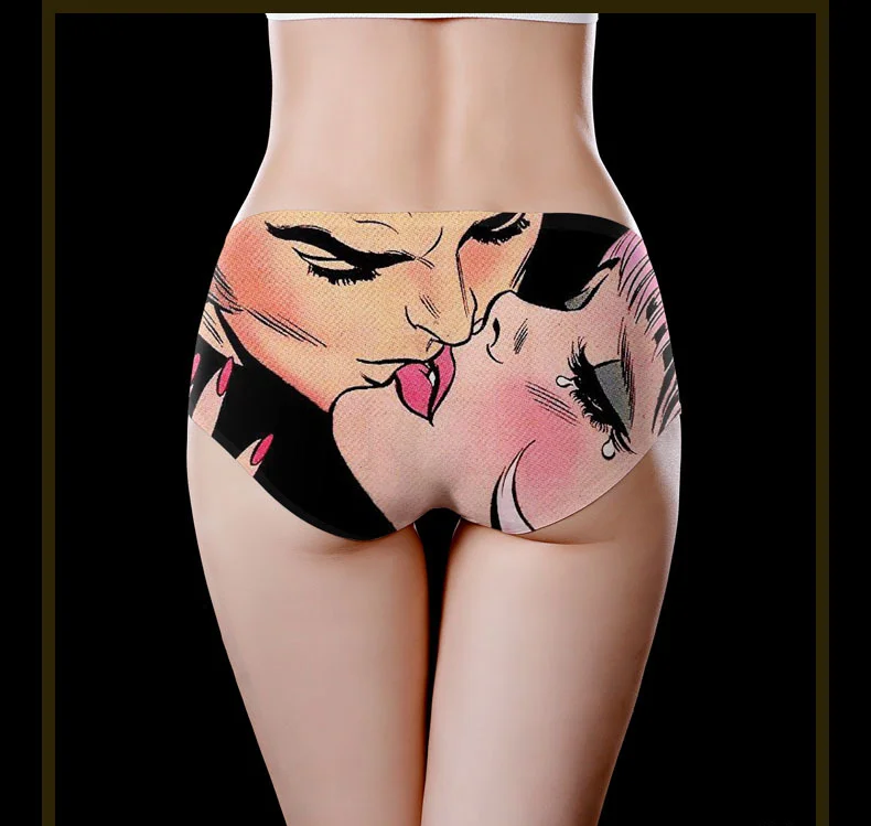Low MOQ Factory custom print 3d panties super soft ladies sexy underwear women accepted customized OEM