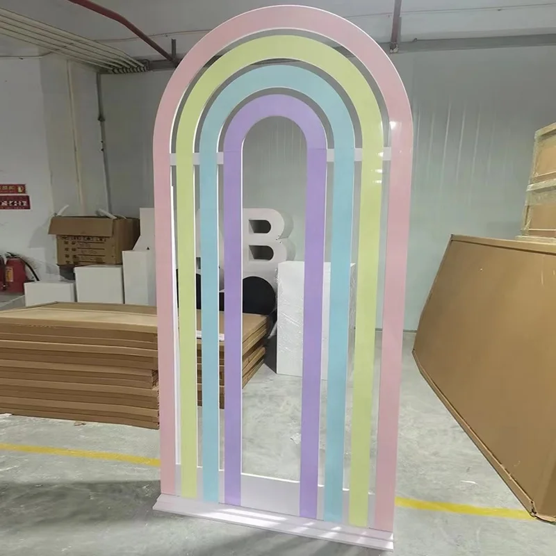 Customization Wedding PVC Event Arch Backdrop Rainbow Acrylic Arch Wedding Decoration