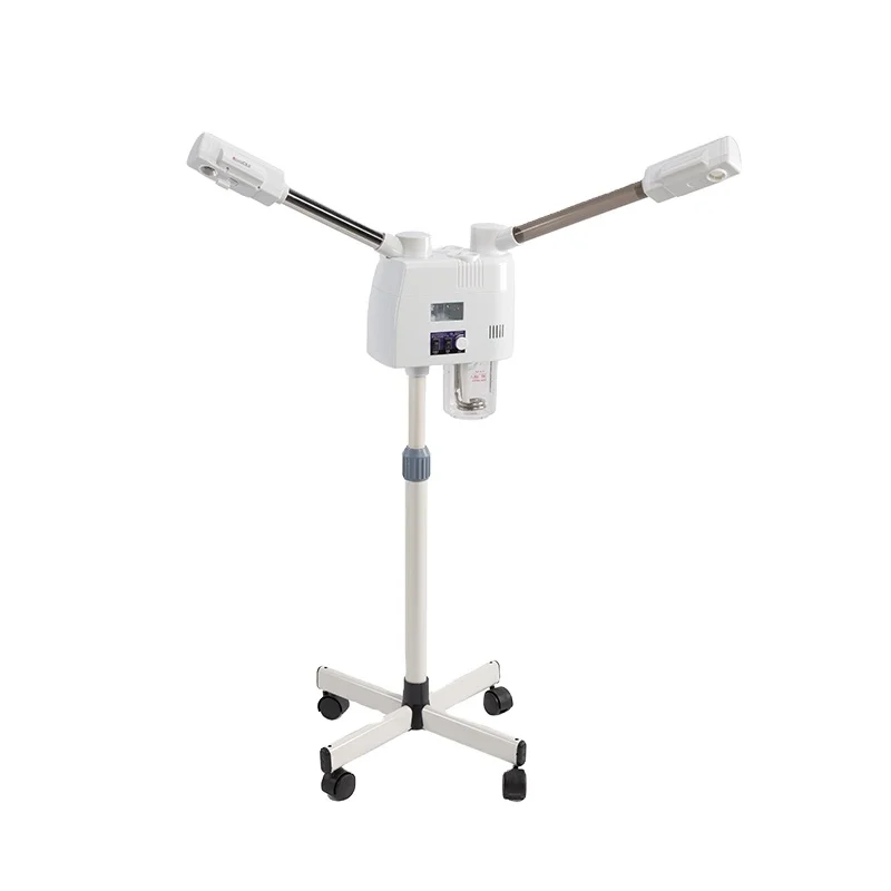 Newest Professional beauty salon 360 degree rotating Ozone light hot and cool facial steamer