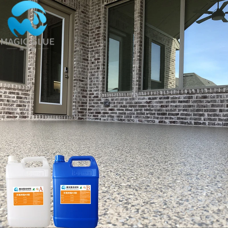 Superior materials epoxy stone flooring coating for sand road