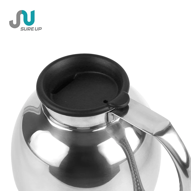 Factory Direct Stainless Steel Arabic Coffee Pot Turkish tea pot with plastic lid for airline Restaurant