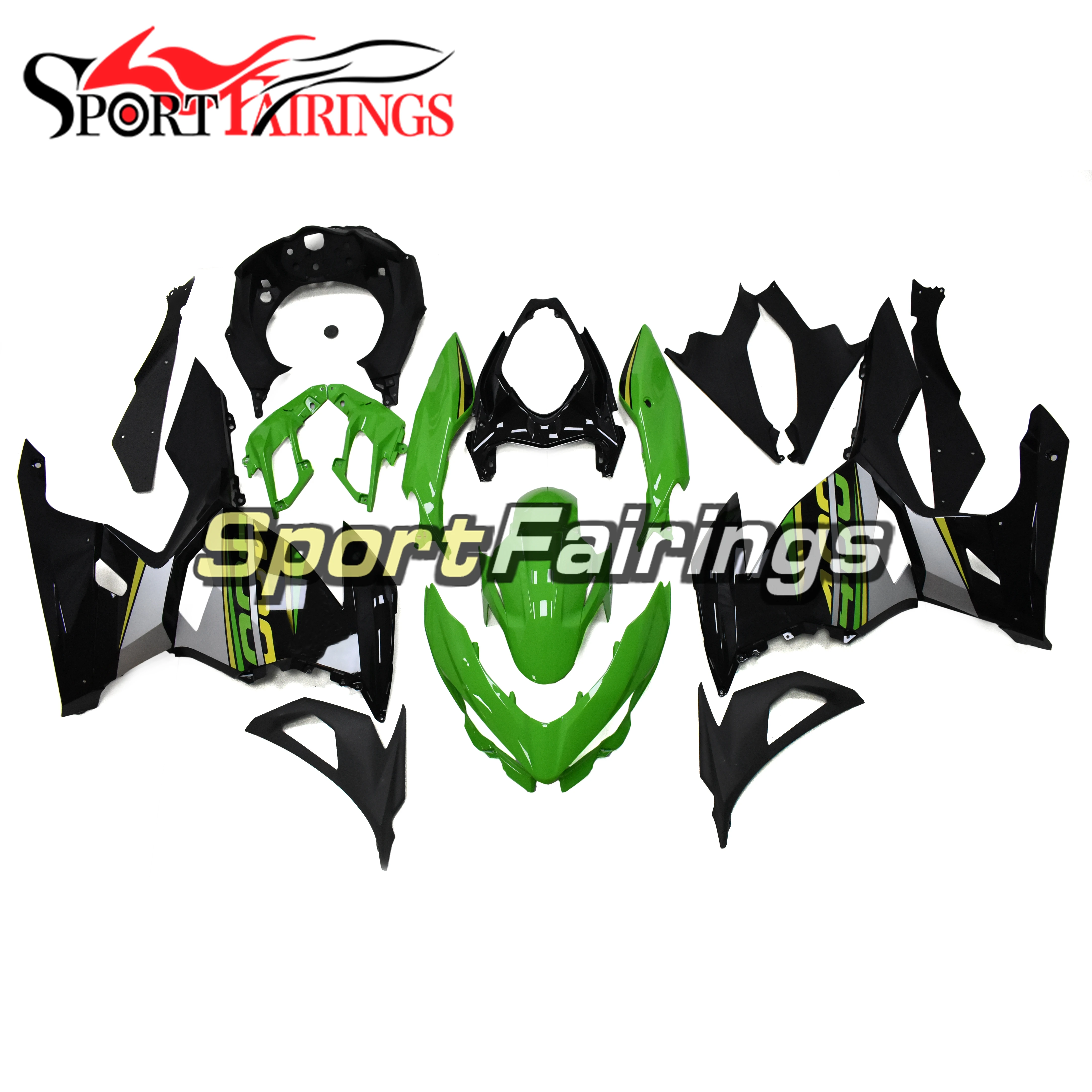Полные Обтекатели для Kawasaki Ninja 400 2018 2019 2020 18 20 ABS пластик инъекций Кузов мотоцикла глянцевые черные