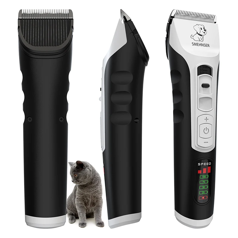 Dog Clippers Professional Heavy Duty Dog Grooming Clipper Low Noise High Power Rechargeable Cordless Pet Grooming Tools