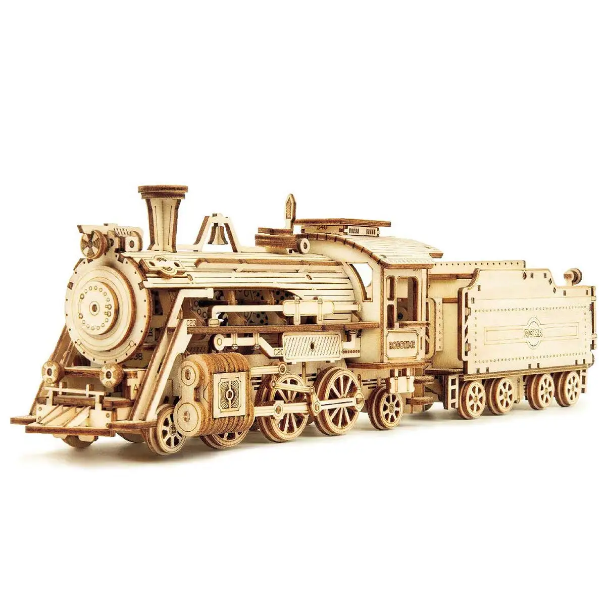 
DIY 3D wooden Steam train mechanical model gift wood plywood educational toys puzzle for adults and kids 