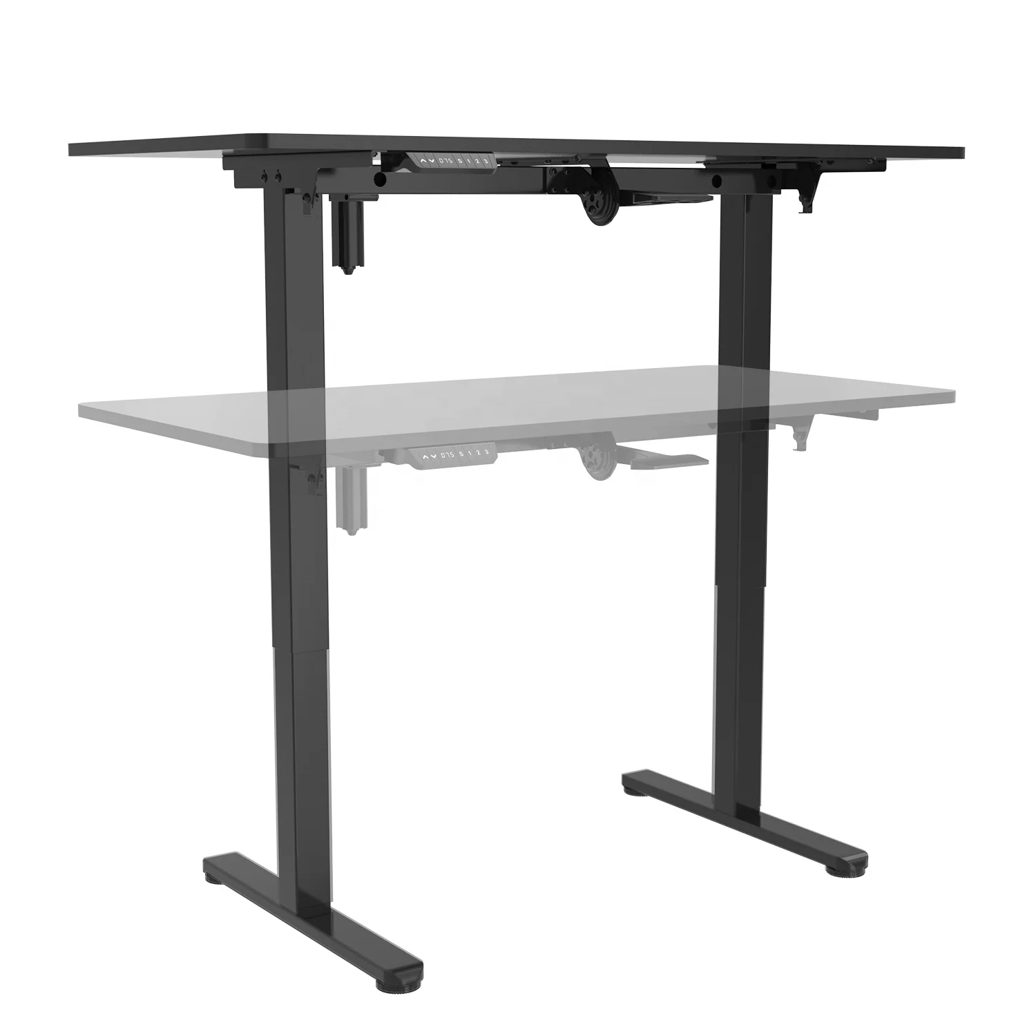 V-mounts office executive desk adjustable height electric table with Flip-up adjustable angle desktop JSD5-01-PF
