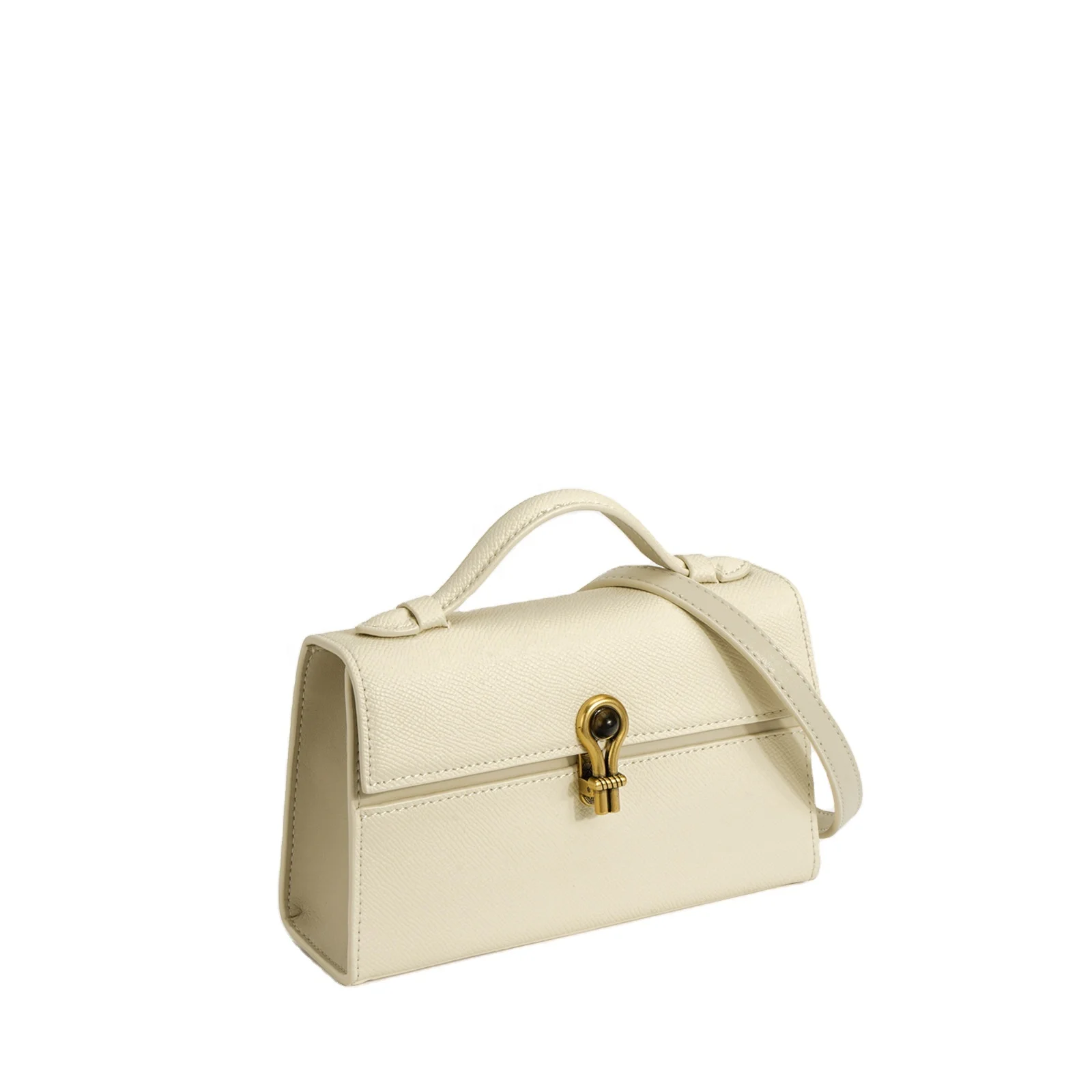 Custom Logo Fashion Simple Genuine Leather Ladies Purse And Handbags Luxury Elegant Shoulder Crossbody Bags For Women