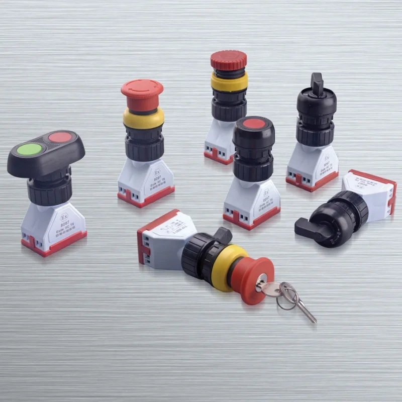 Explosion proof control push button signal lamp emergency stop switch ex d e