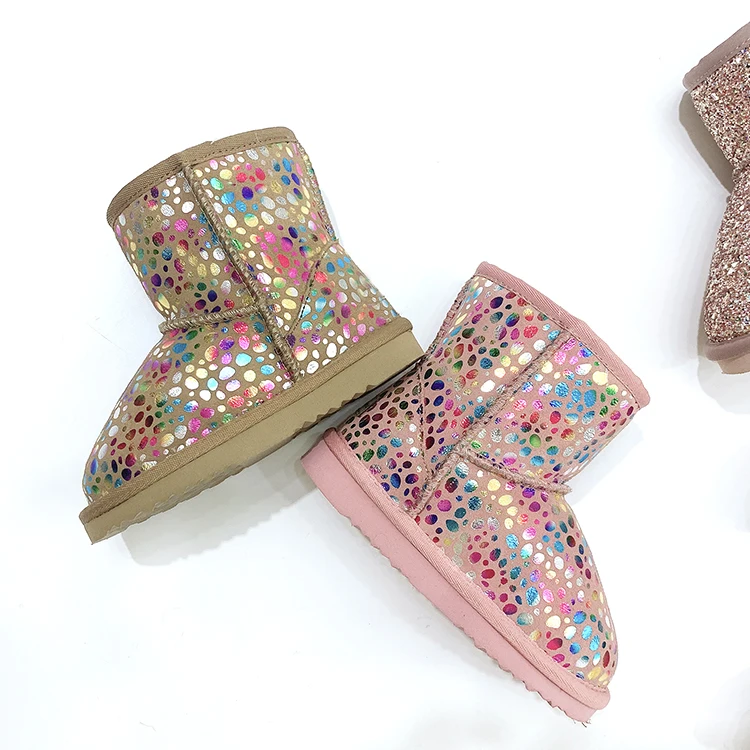 Hot New Products Winter Indoor Outdoor Bling Bling Glitter Warm Kids Snow Boots for Kids Children