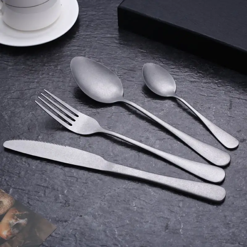 Stainless Steel 4 Piece Set Knife Fork Spoon Gift Box Set Western Food Nordic Style Cutlery Set