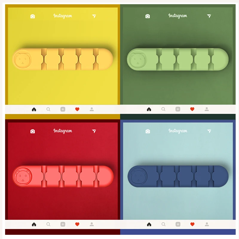 Намотка шнура проволоки Usb держатель зажим Рабочий стол аккуратно Winder гибкий силиконовый кабеля Организатор