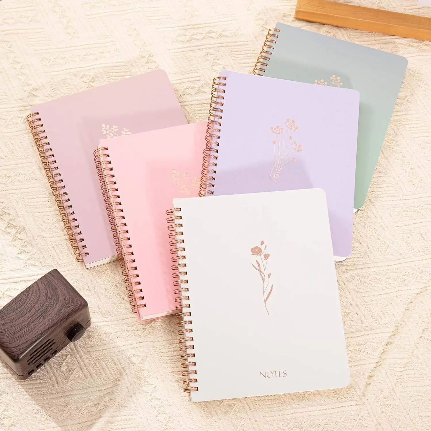 Free Sample Custom Spiral Notebook A4 B5 A5 Notebooks for students Custom Logo journal notebook gift set